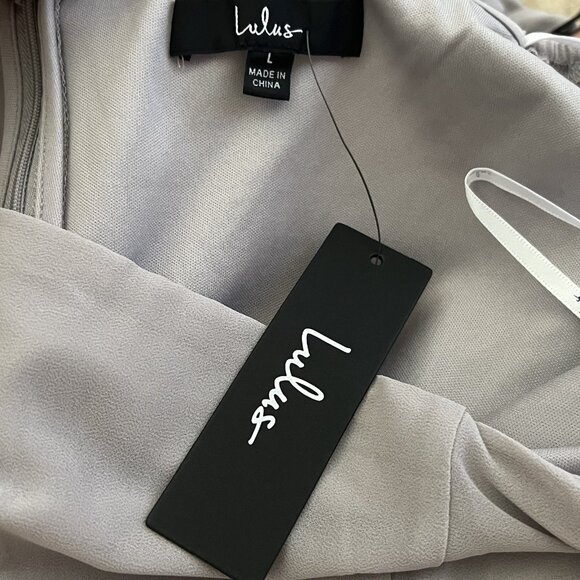 Lulu's Light Gray Off-Shoulder Maxi Dress - Picture 4 of 8